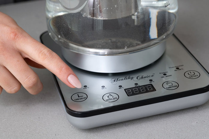 1.2L Digital Glass Kettle 800W Electric with Tea Infuser-#product_category#-Home Living Store
