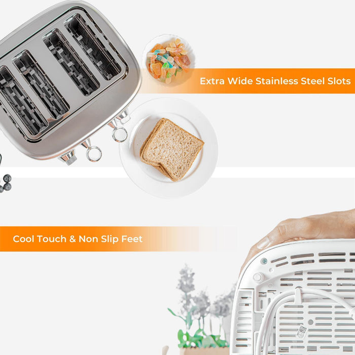 1.5L Electric Kettle, 4 Slice Toaster & 20L Microwave Oven Set