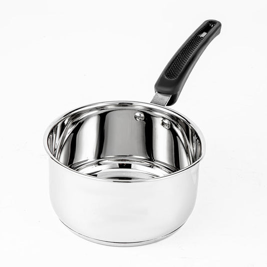 16cm Stainless Steel Heavy-Gauge Tri-Ply Saucepan