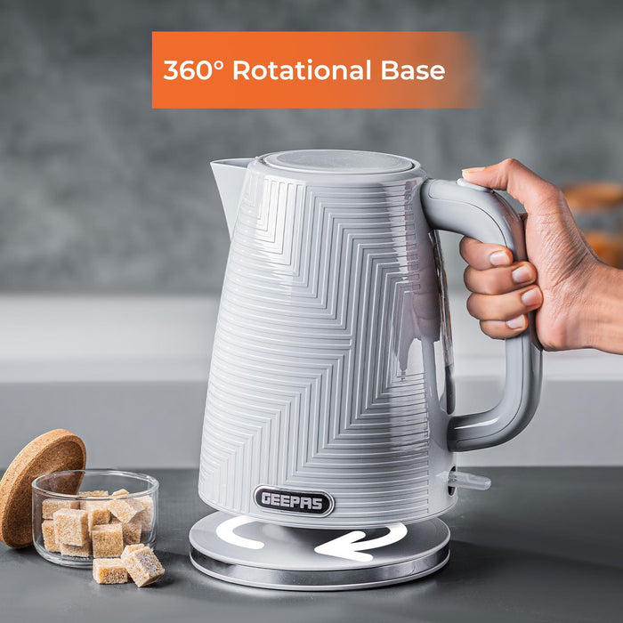 1.7L OPUS Cordless Kettle and Toaster Set in Elegant Grey