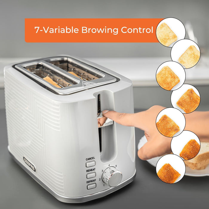 1.7L OPUS Cordless Kettle and Toaster Set in Elegant Grey