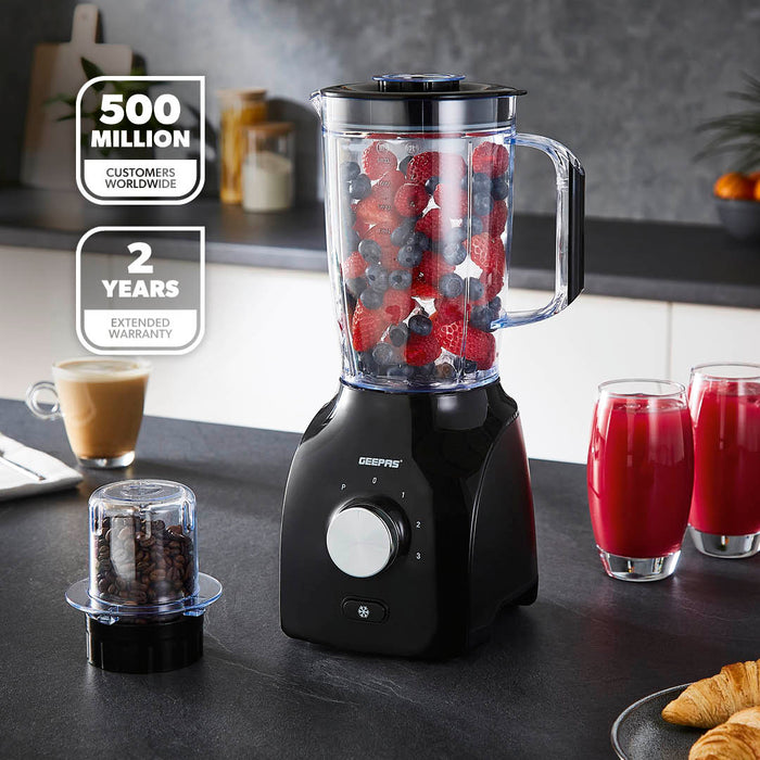 1.8L Black 2-In-1 Food Jug Blender With Spice and Grinder 600W