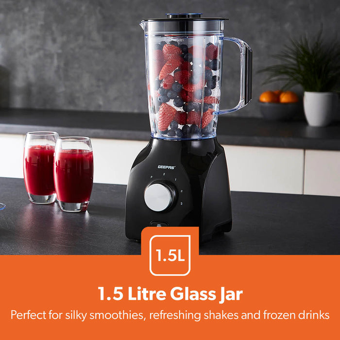 1.8L Black 2-In-1 Food Jug Blender With Spice and Grinder 600W