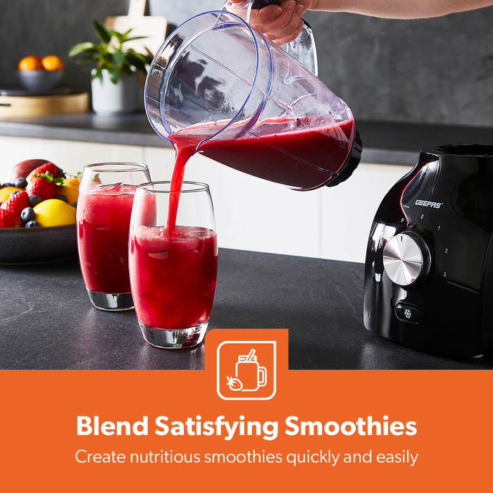 1.8L Black 2-In-1 Food Jug Blender With Spice and Grinder 600W
