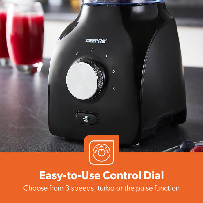 1.8L Black 2-In-1 Food Jug Blender With Spice and Grinder 600W