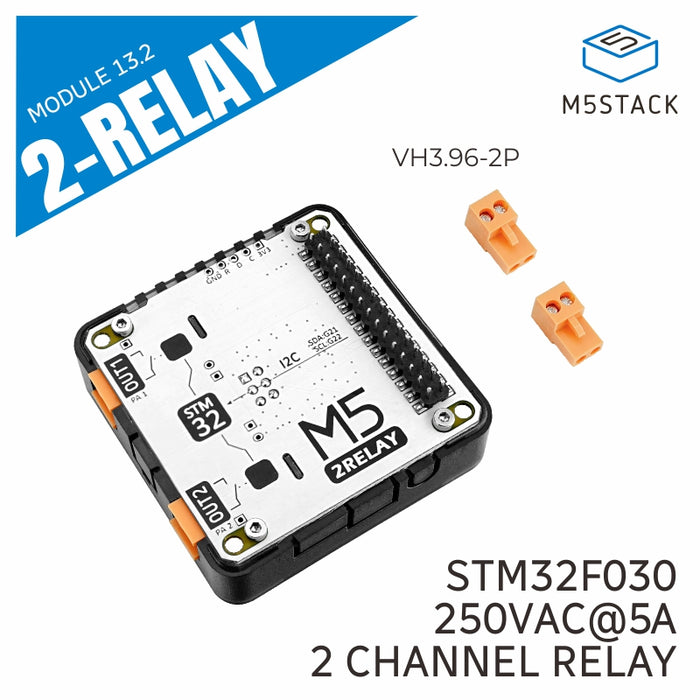 2-Channel AC Relay Module 13.2 (STM32F030) - m5stack-store
