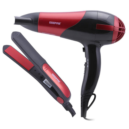 2-in-1 Hair Dryer & Hair Straightener Combo Styling Gift Set