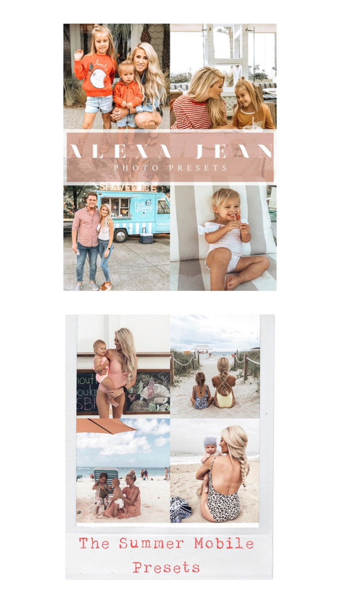 2 pack bundle - The Summer pack + Alexa Jean Presets (this is my favorite pack)