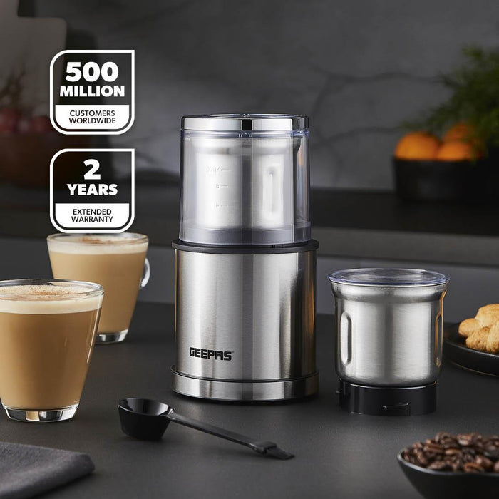 200W One-Touch Stainless Steel Wet & Dry Spice Grinder