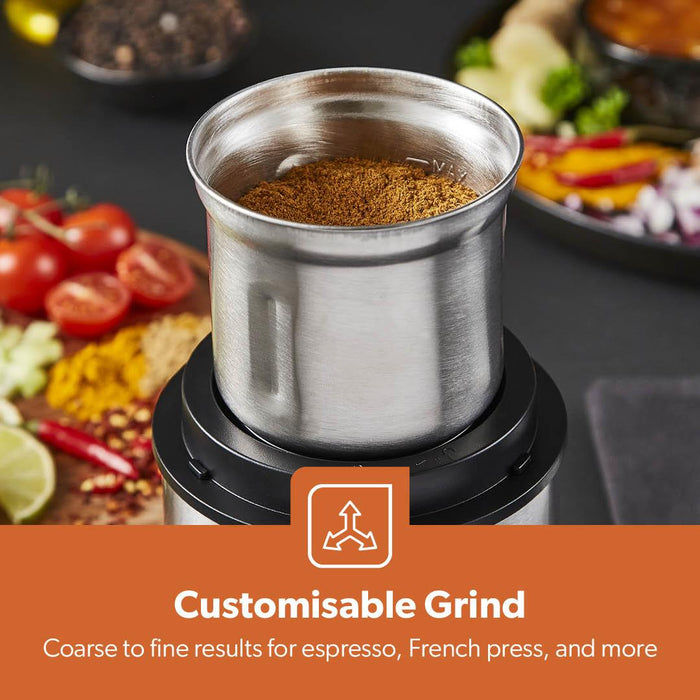 200W One-Touch Stainless Steel Wet & Dry Spice Grinder