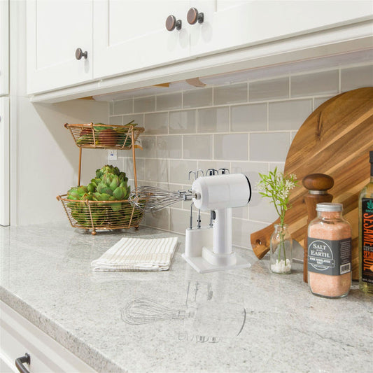 20cm Cordless Hand Mixer w/ Stand Home Food Cooking/Baking White-#product_category#-Home Living Store