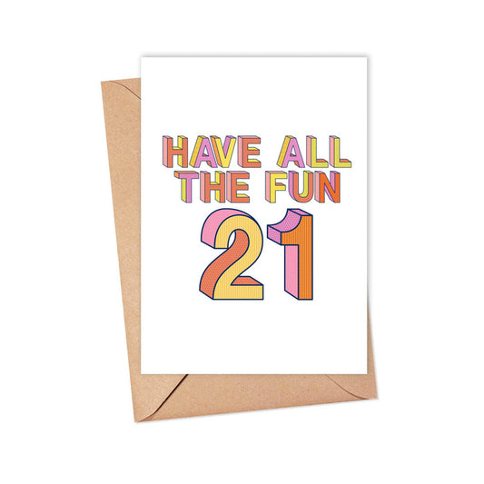 21st Birthday Card Funny Birthday Milestone Greeting Cards
