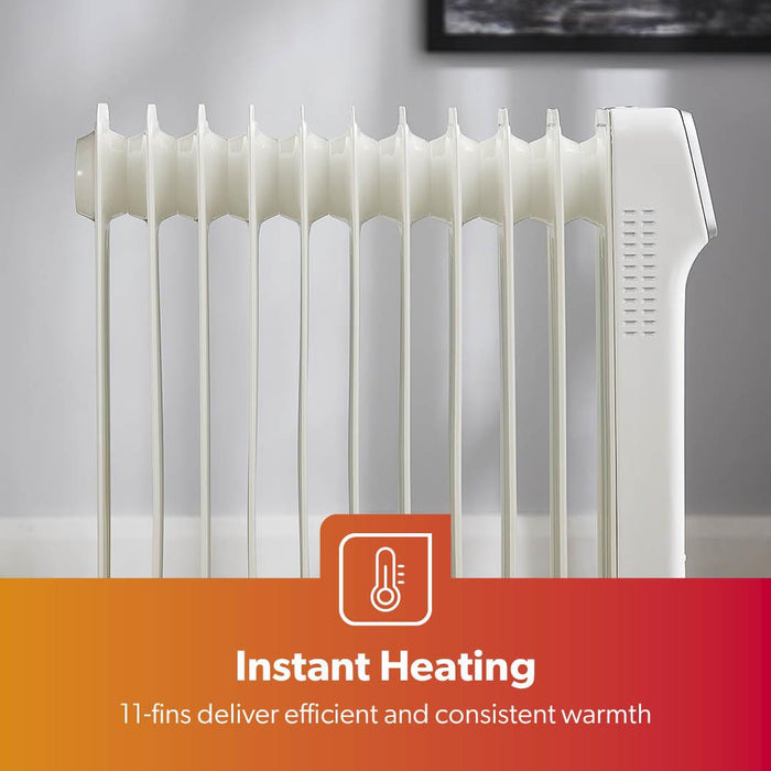 2500W Digital 11-Fin Oil-Filled Electric Radiator Heater