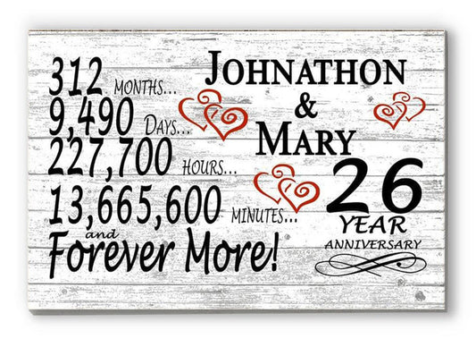 26 year wedding anniversary gifts