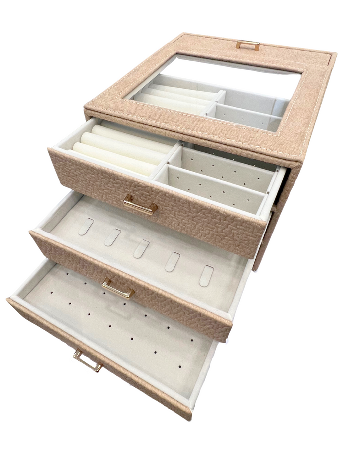 3 Stack With 1 Slot Jewellery Box