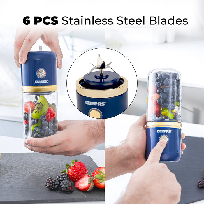 420ml Navy Handheld Rechargeable Portable Mini Blender