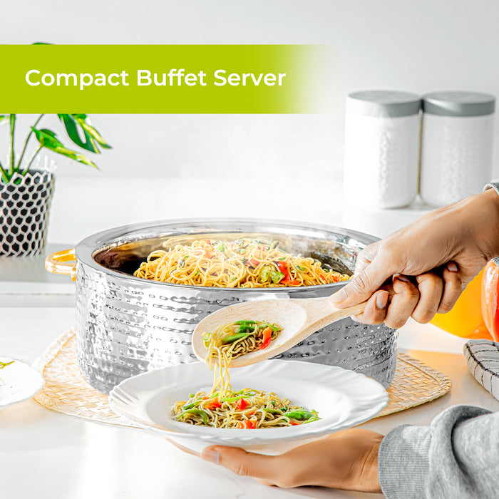 4L Stainless Steel Silver Monarch Cornetto Serving Dish