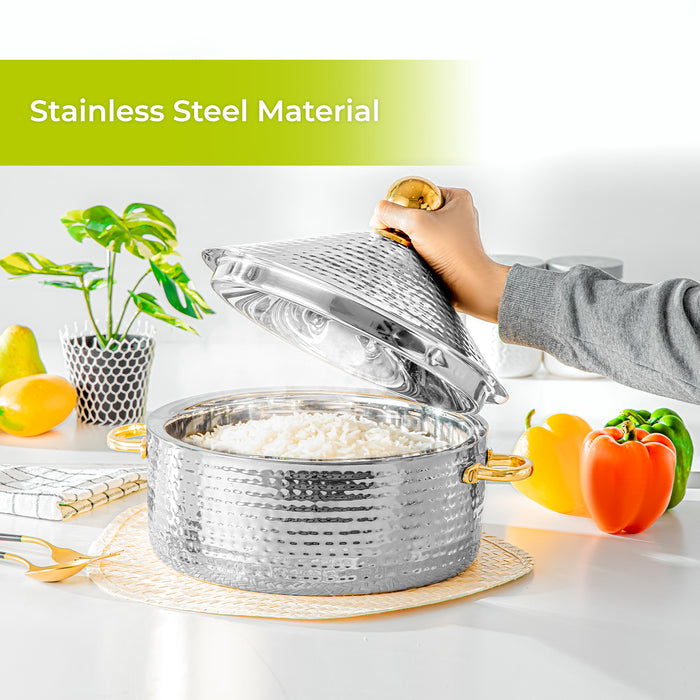 4L Stainless Steel Silver Monarch Cornetto Serving Dish