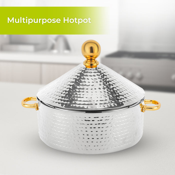 4L Stainless Steel Silver Monarch Cornetto Serving Dish