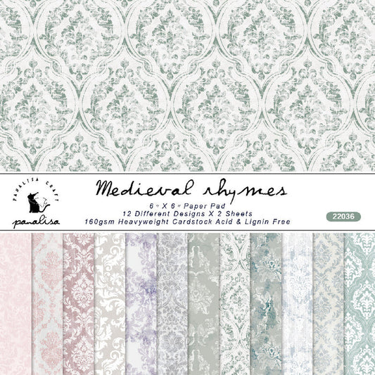 6 inch Baroque Scrapbook Paper Pad SKP036