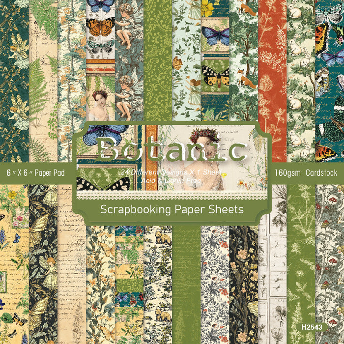 6 inch Botanic Scrapbook Paper Pad SKP543