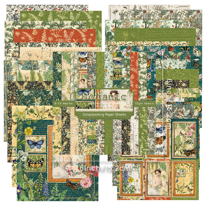 6 inch Botanic Scrapbook Paper Pad SKP543