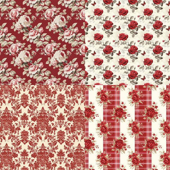 6 inch Crimson Scrapbook Paper Pad SKP307