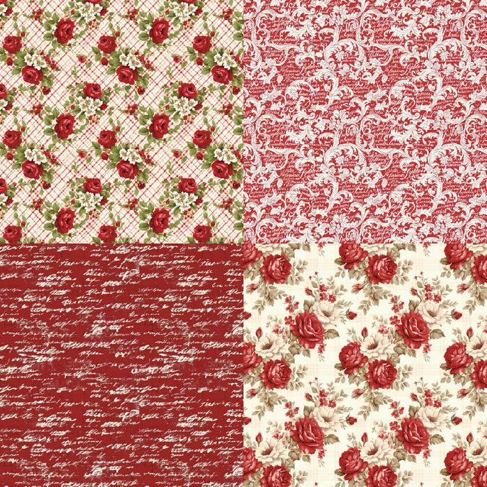 6 inch Crimson Scrapbook Paper Pad SKP307