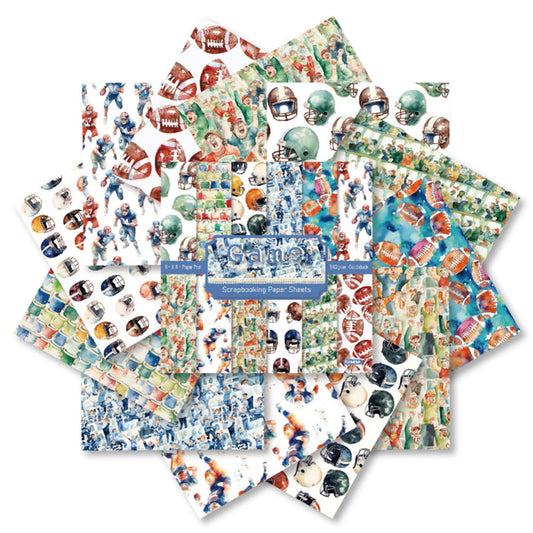 6 inch Soccer Scrapbook Paper Pad SKP449