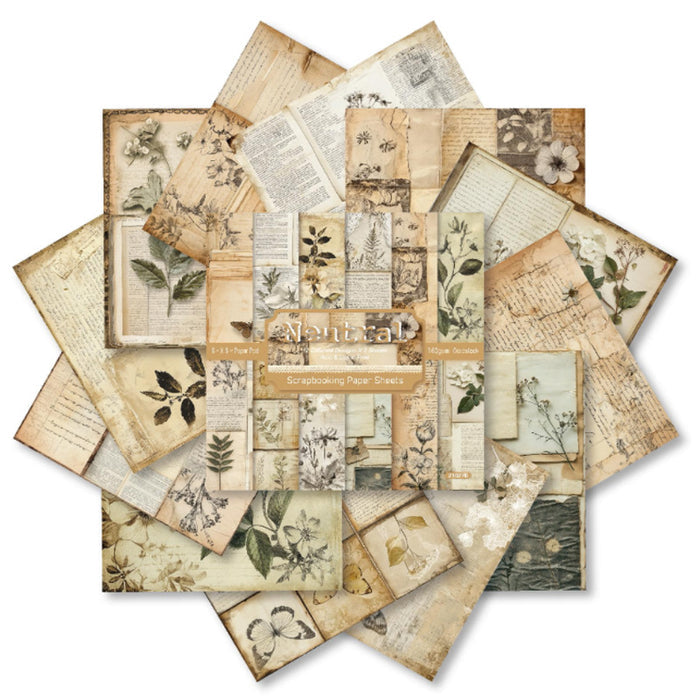 6 inch Vintage Botanical Scrapbook Paper Pad SKP027