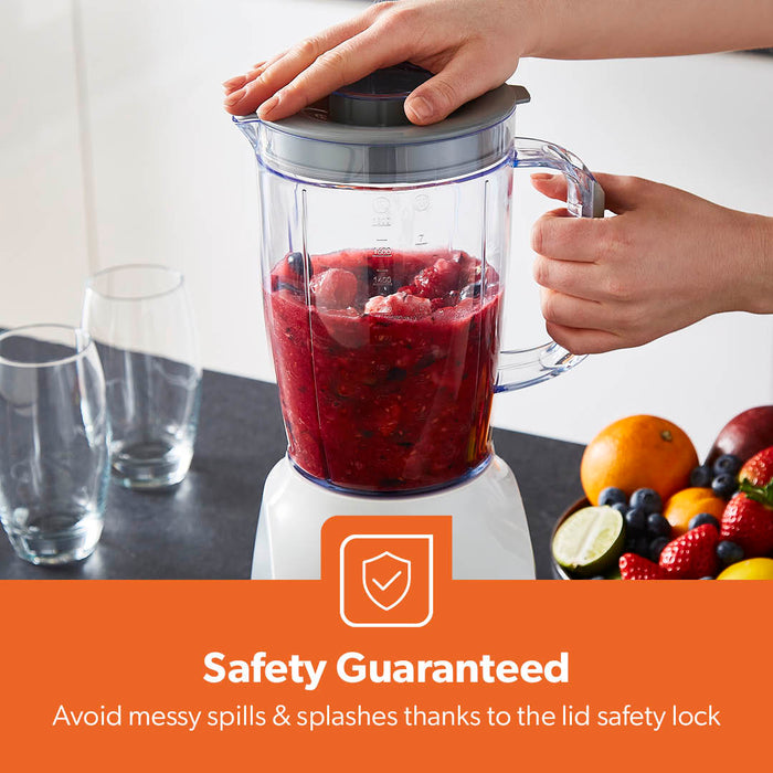 600W White Dual-Purpose Food Jug Blender With 1.8L Jar