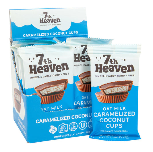 7th Heaven Oat Milk Caramelized Coconut Chocolate Cups - 12 Count