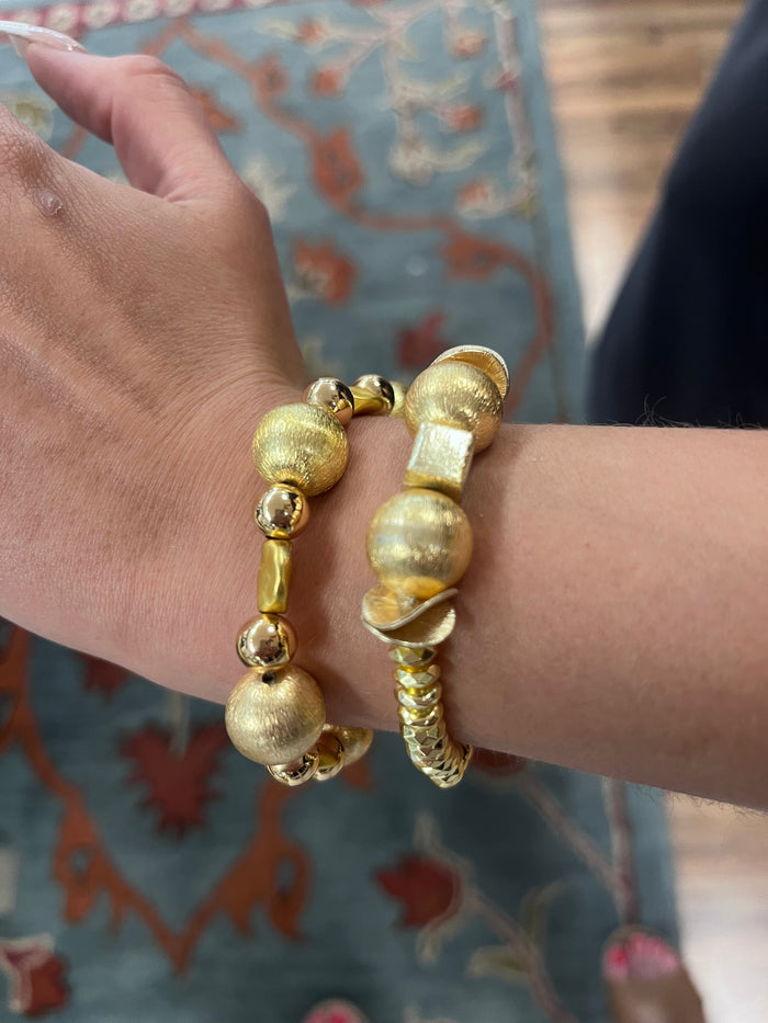Chucky Beaded Gold Bracelets