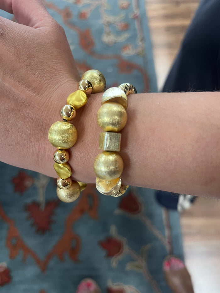Chucky Beaded Gold Bracelets