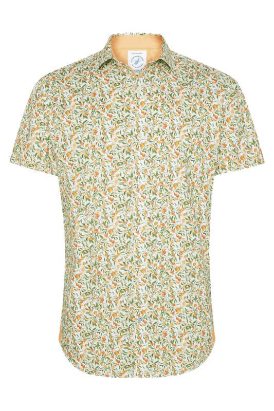 A Fish Named Fred 31.053 Short Sleeve Men's Shirt Citrus - Light Green - Dotique