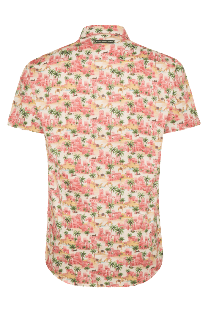 A Fish Named Fred 31.062 Short Sleeve Men's Shirt Oasis Rose Pink - Dotique