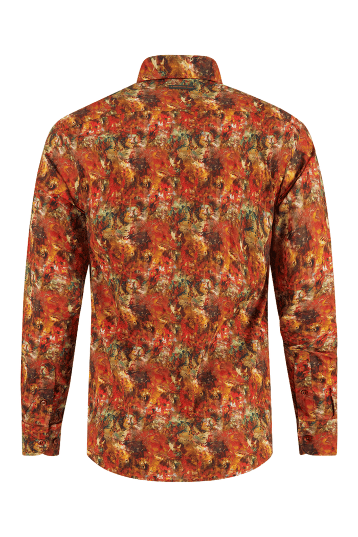 A Fish Named Fred 32.018 Men's Shirt Musical Mess Burnt Orange
