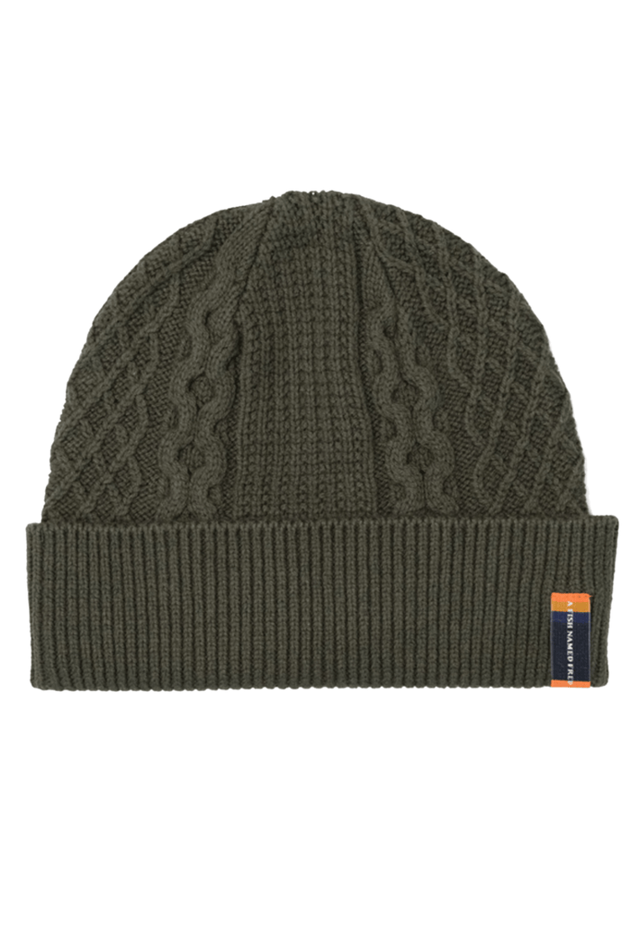 A Fish Named Fred 32.279 Men's Beanie Cable Dark Green