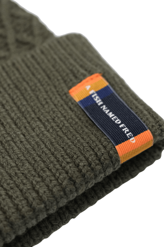 A Fish Named Fred 32.279 Men's Beanie Cable Dark Green