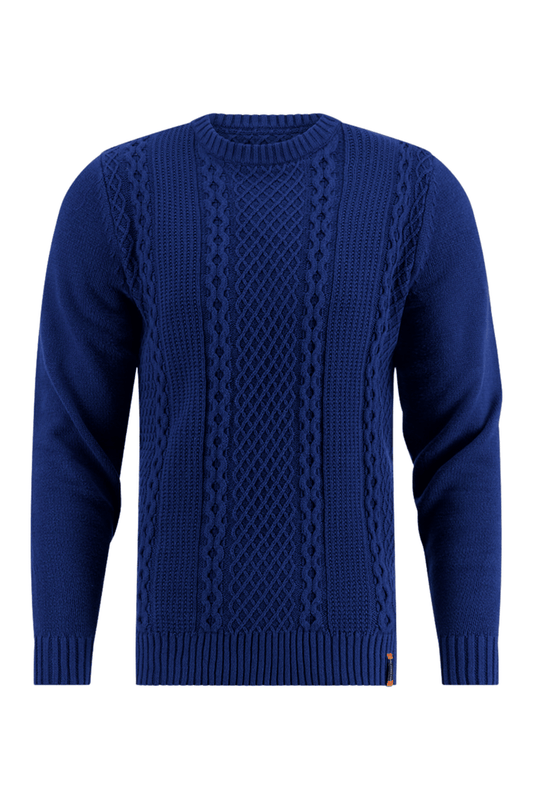 A Fish Named Fred 32.501 Men's Pullover Cable Classic Blue