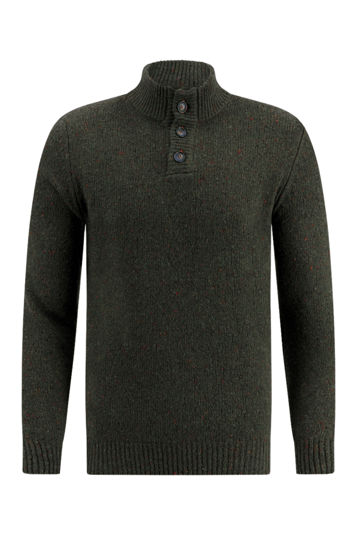 A Fish Named Fred 32.504 Men's Jumper Knitted Hedge Green. Shop now at Dotique