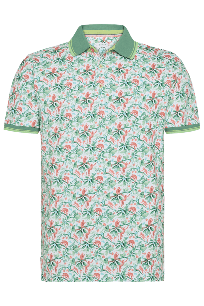 A Fish Named Fred Men's Polo Shirt 31.302 Light Green Monkey - Dotique