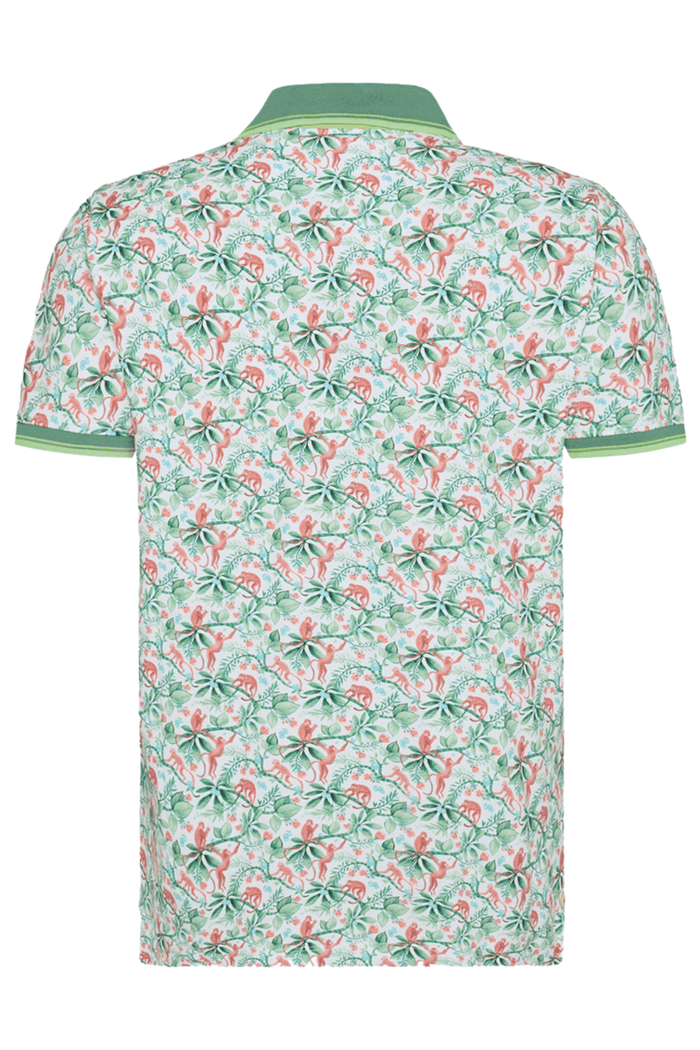 A Fish Named Fred Men's Polo Shirt 31.302 Light Green Monkey - Dotique