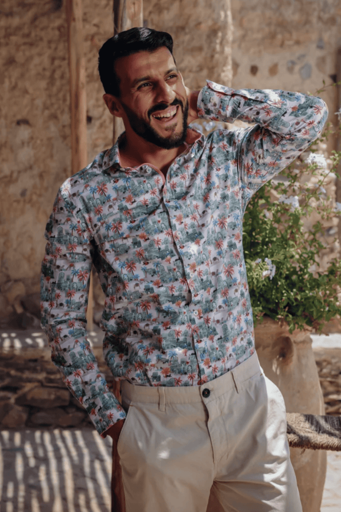 A Fish Named Fred Men's Shirt Oasis - Light Green 31.012