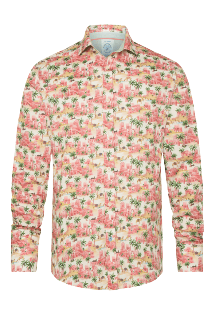 A Fish Named Fred Men's Shirt Oasis - Rose Pink 31.012