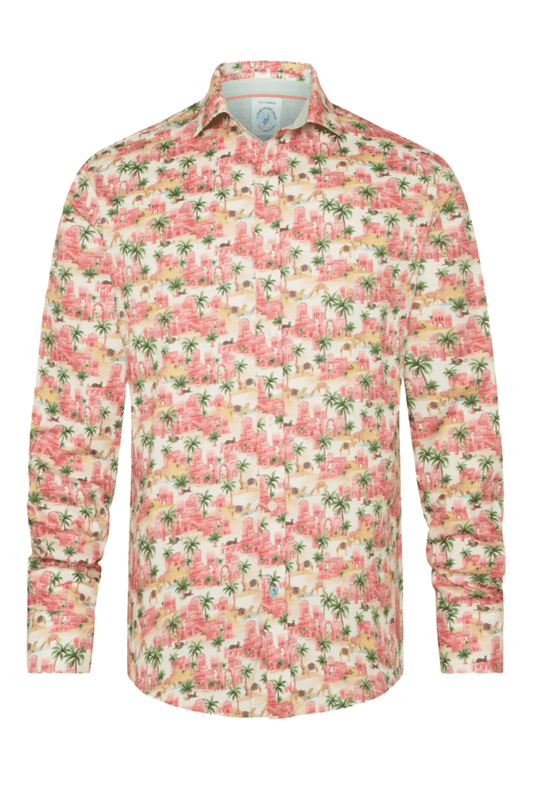 A Fish Named Fred Men's Shirt Oasis - Rose Pink 31.012