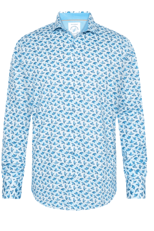 A Fish Named Fred Men’s Shirt Tajine Light Blue 31.001