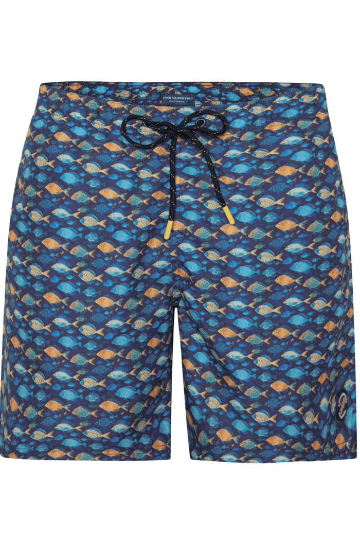 A Fish Named Fred Men’s Swimshort Navy Fish - 31.256- Dotique