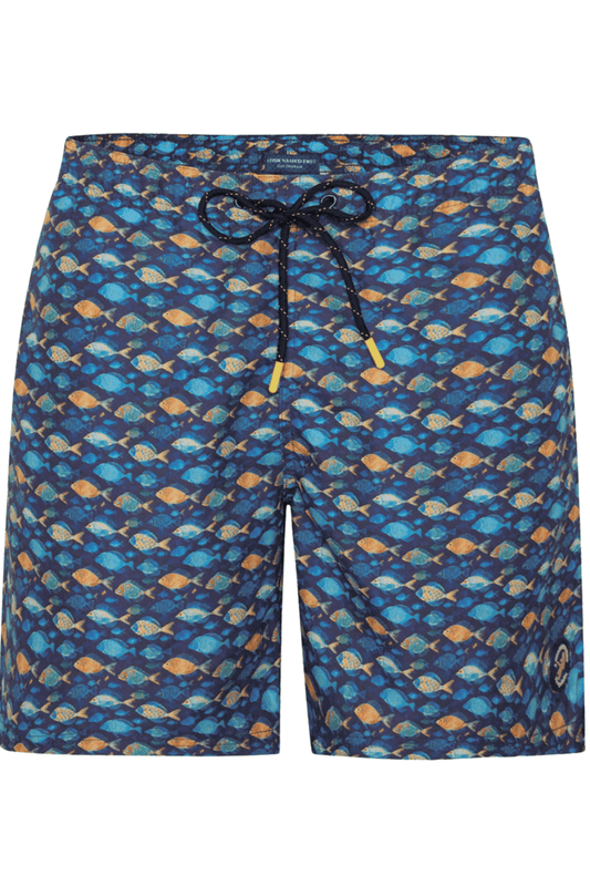 A Fish Named Fred Men’s Swimshort Navy Fish - 31.256- Dotique