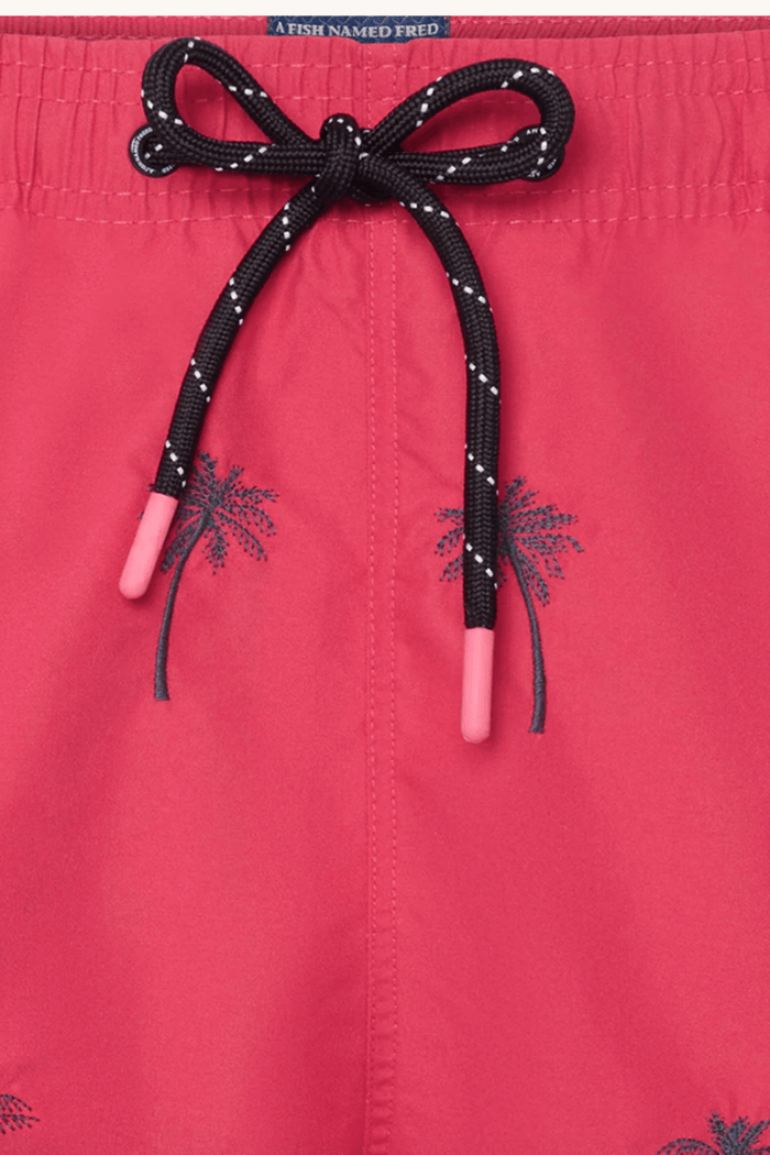 A Fish Named Fred Men's Swimshort Palm Tree - Bright Pink 31.250 Dotique